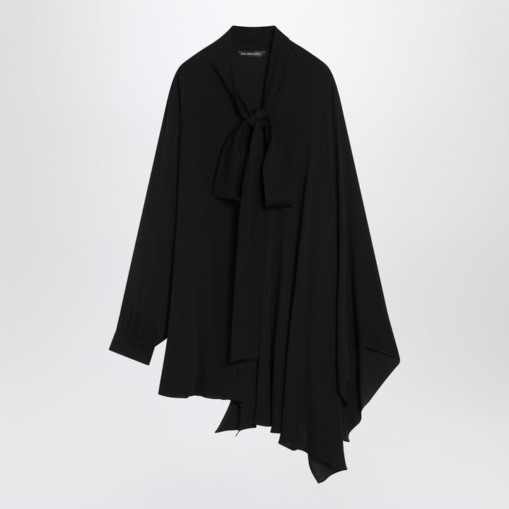 Balenciaga Asymmetric silk blouse with scarf