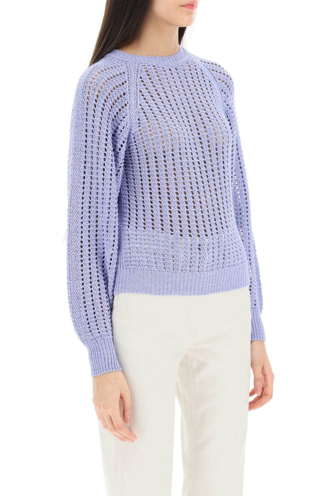 Agnona Cotton Silk Sweater   Viola