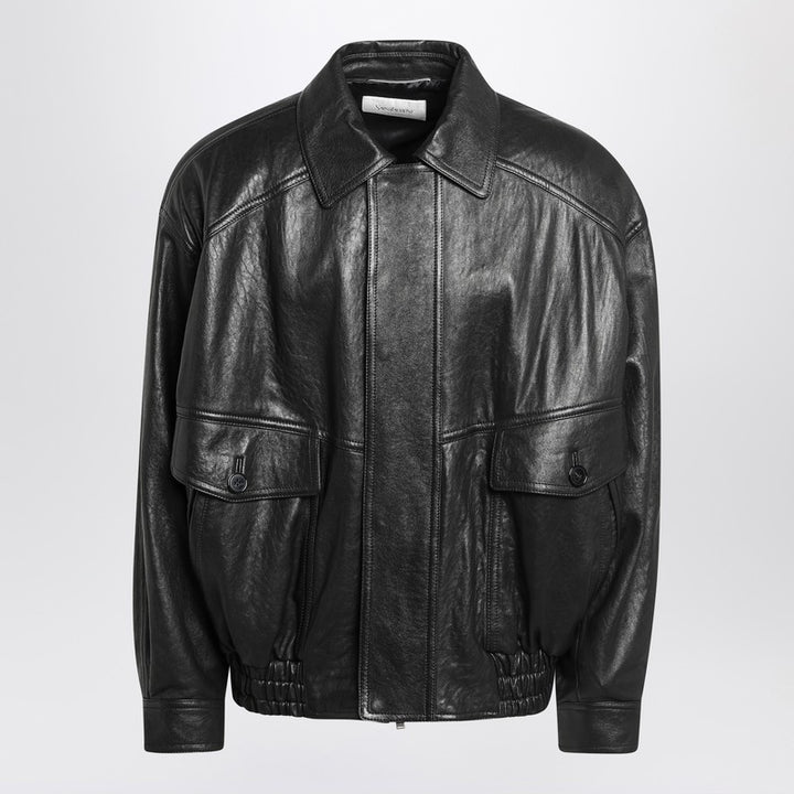 Saint Laurent balloon leather bomber jacket