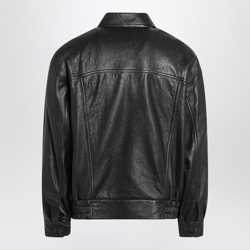 Saint Laurent balloon leather bomber jacket
