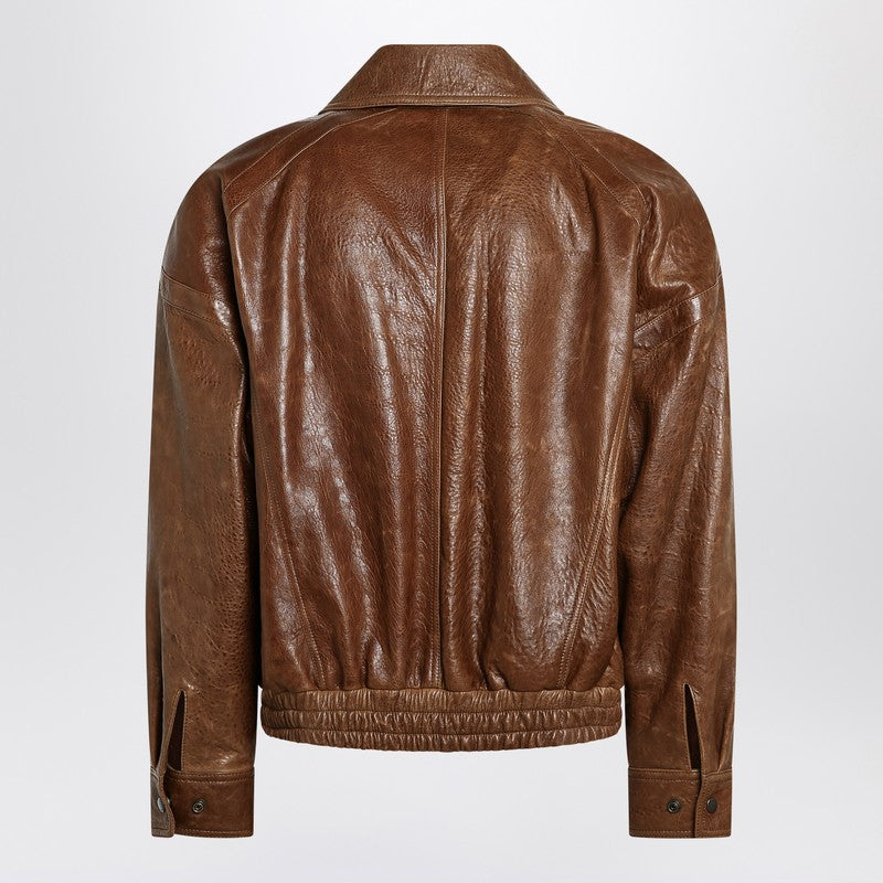 Saint Laurent leather bomber