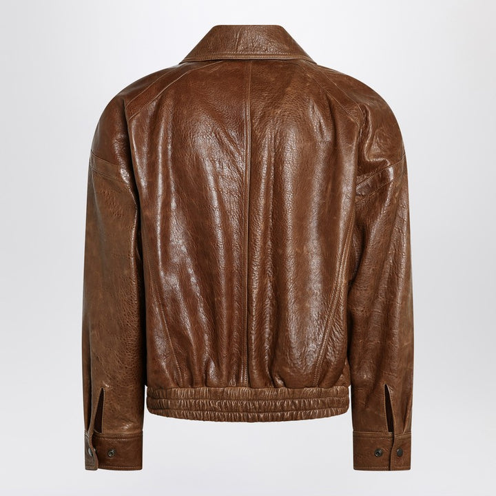 Saint Laurent leather bomber