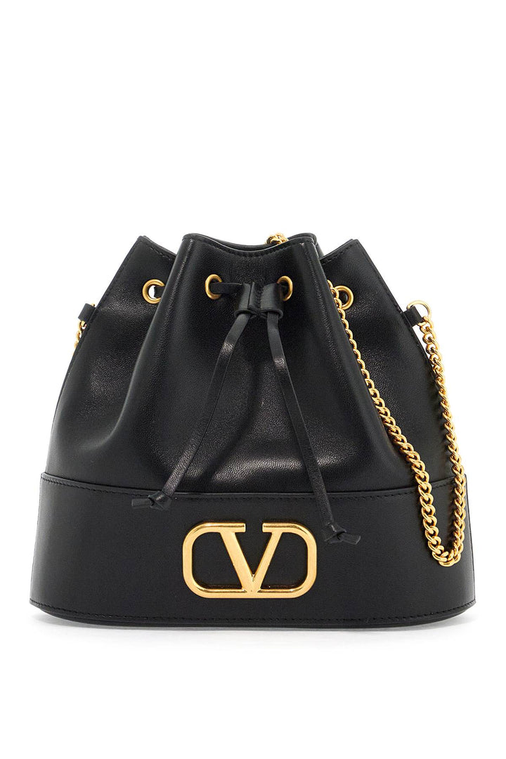 Valentino Garavani Vlogo Signature Mini Bucket Bag   Black
