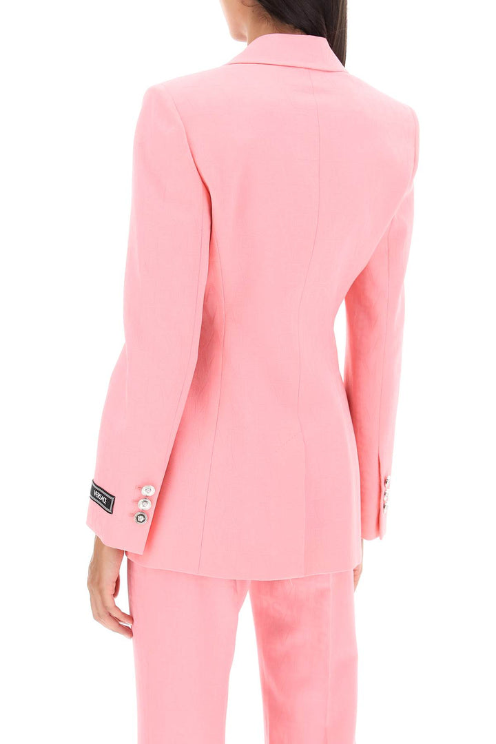 Versace 'Allover' Single Breasted Jacket   Rosa