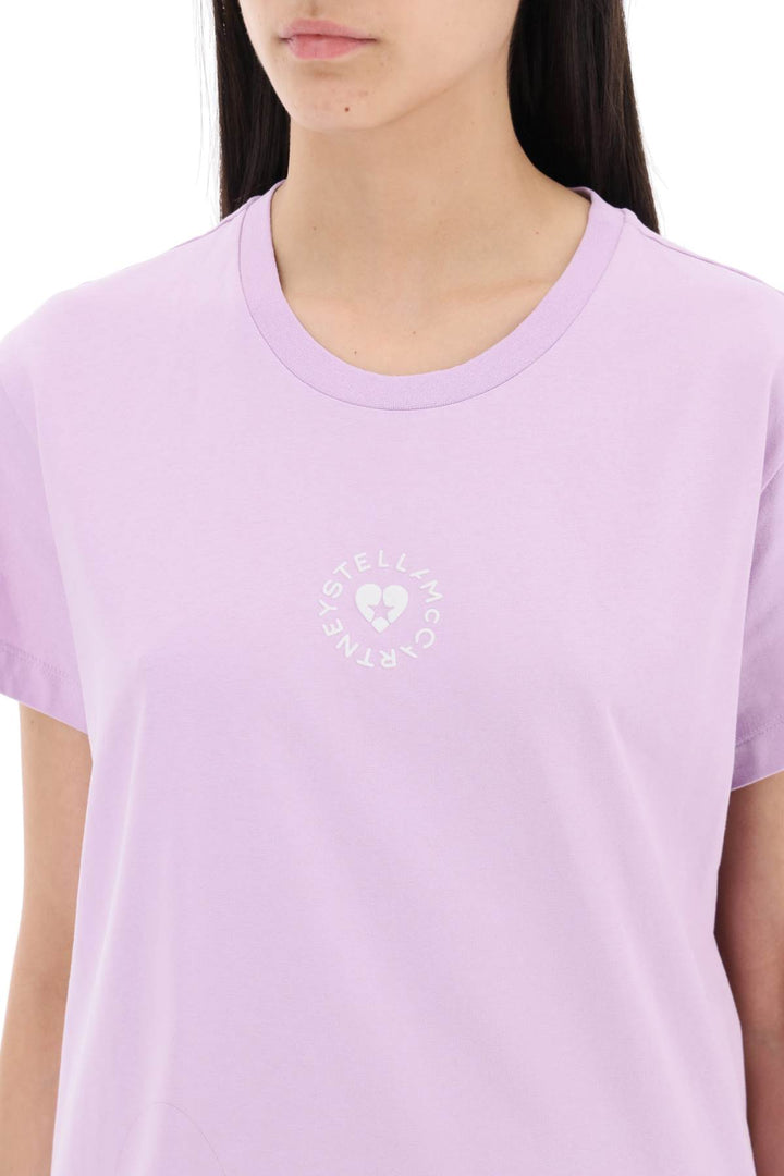 Stella Mc Cartney Iconic Mini Heart T Shirt   Purple