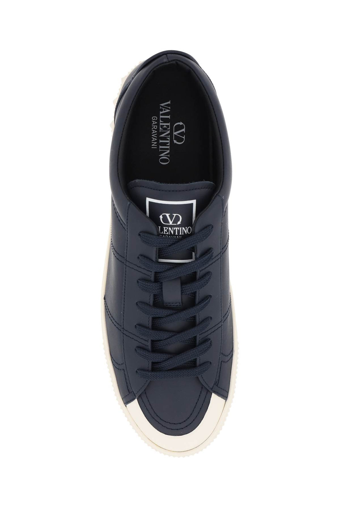 Valentino Garavani Leather Cityplanet Sneakers   Black