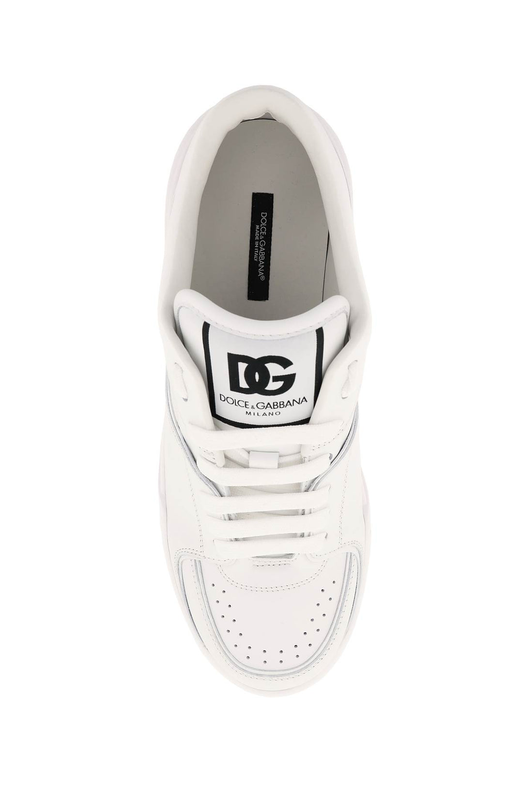 Dolce & Gabbana New Roma Leather Sneakers   White