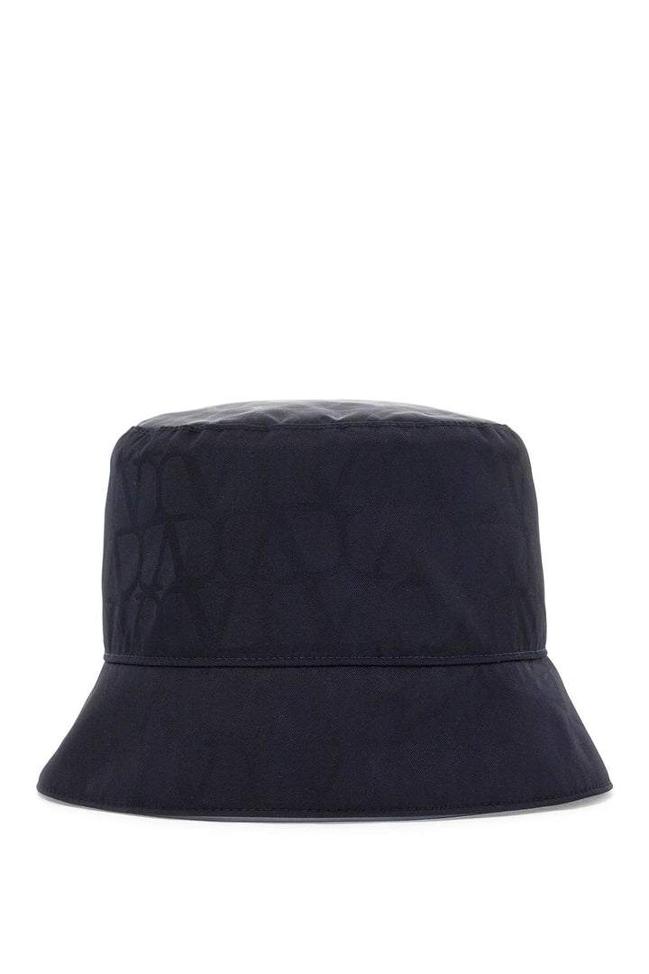 Valentino Garavani Reversible Bucket Hat With Pouch Pocket   Blue