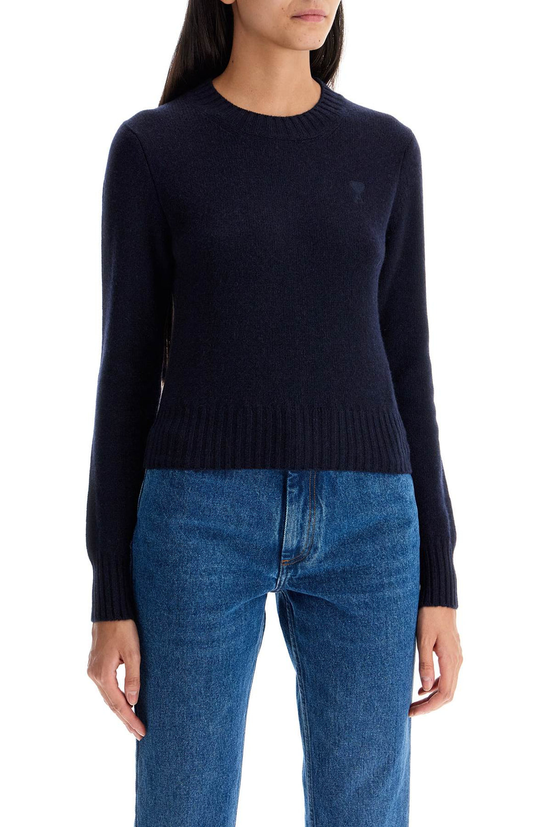 Ami Alexandre Matiussi Cashmere And Wool Pullover   Blue
