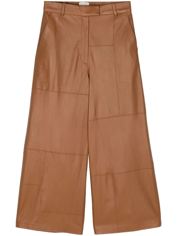 Alysi Trousers Leather Brown