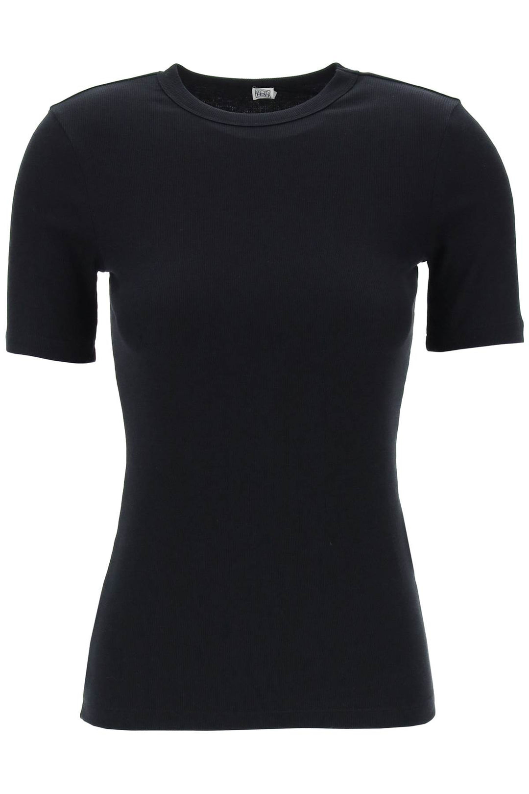 Toteme Ribbed Jersey T Shirt For A   Nero