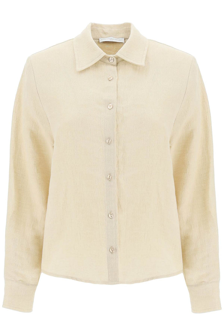 Mvp Wardrobe 'Malibu' Cotton Linen Shirt   Beige