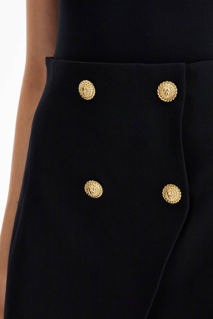 Balmain Mini Skirt In Grain De P   Black