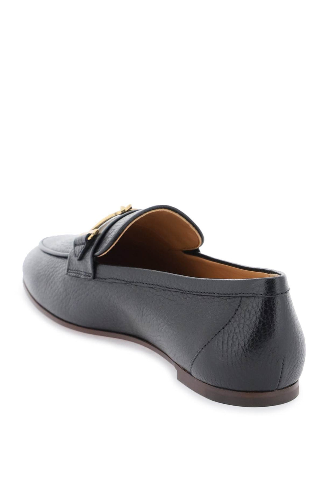 Tod's Leather Loafers With Bow   Nero