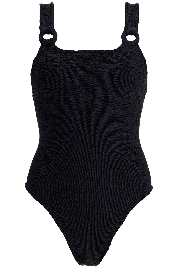 Hunza G. Full Body Domino Swimsuit   Black