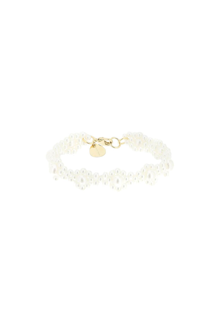 Simone Rocha Bracelet With Daisy Shaped Beads   White