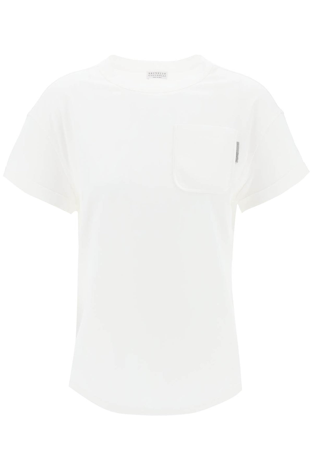 Brunello Cucinelli Boxy Crewneck T Shirt   Bianco