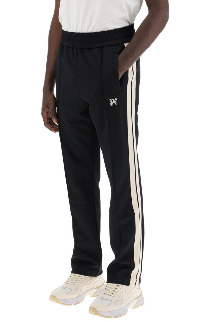 Palm Angels Contrast Band Joggers With Track Design   Black