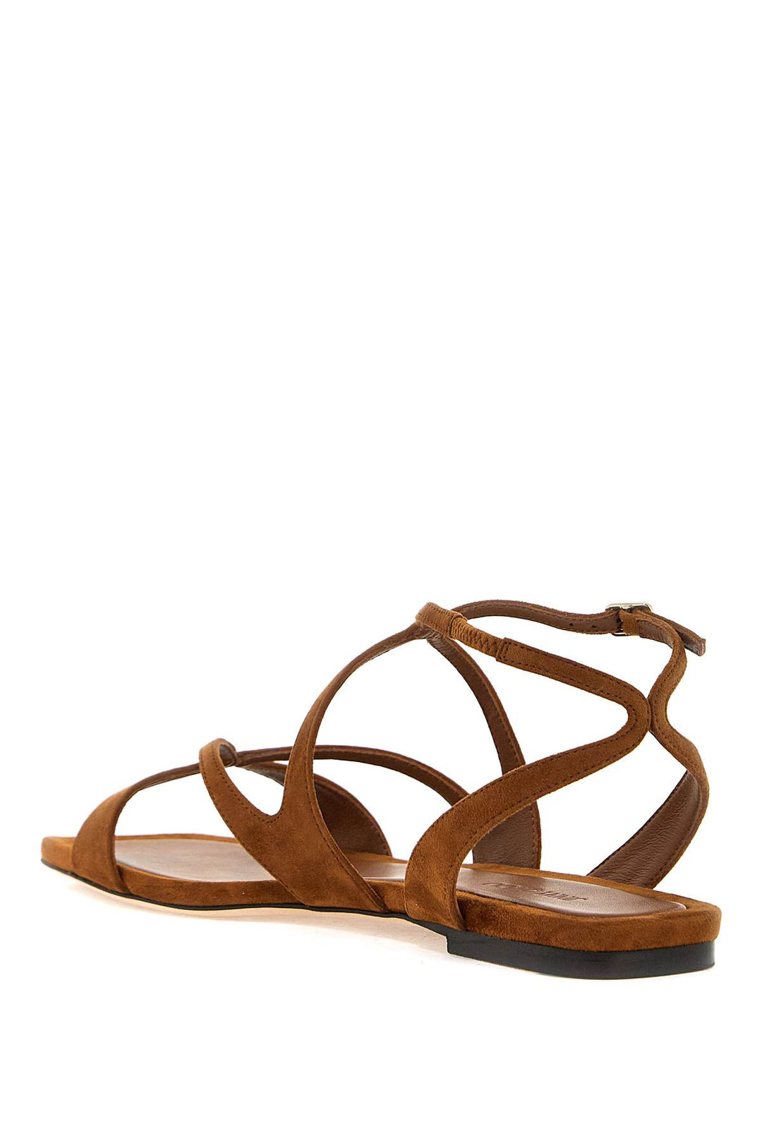 Jimmy Choo Ayla Flat Suede Leather Sandals   Brown