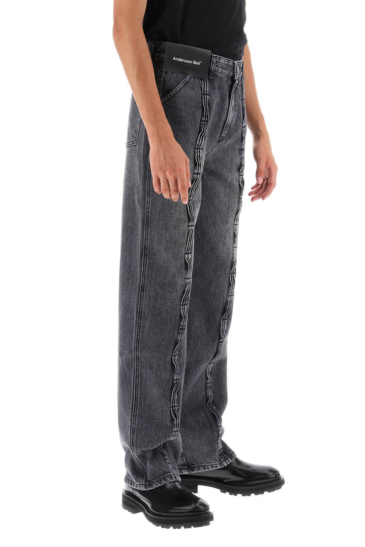 Andersson Bell Wave Wide Leg Jeans   Grigio