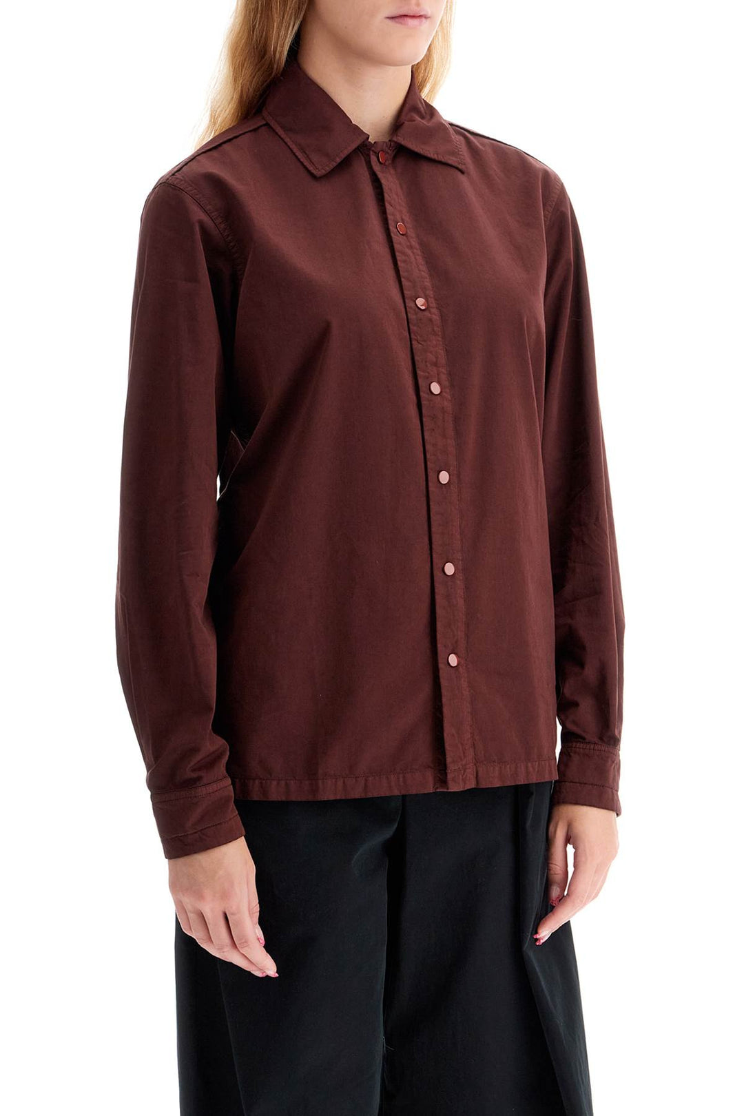 Lemaire Cotton Dyed In The Garment Shirt   Red