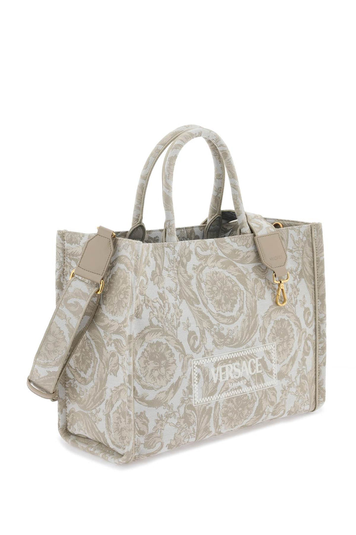 Versace Athena Barocco Tote Bag   Neutral