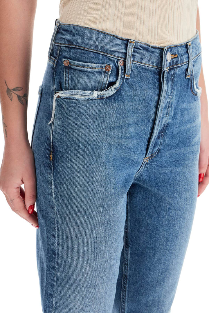 Agolde Riley Cropped Jeans   Blue