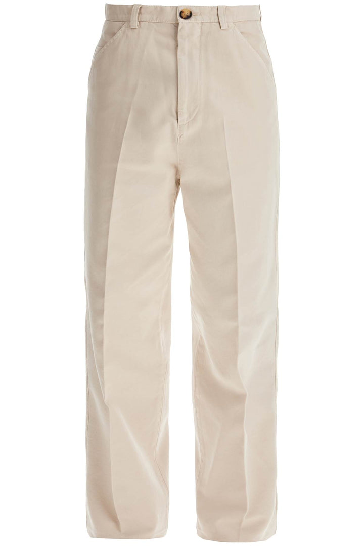 Brunello Cucinelli Twill Gabardine Trousers With Garment   Beige
