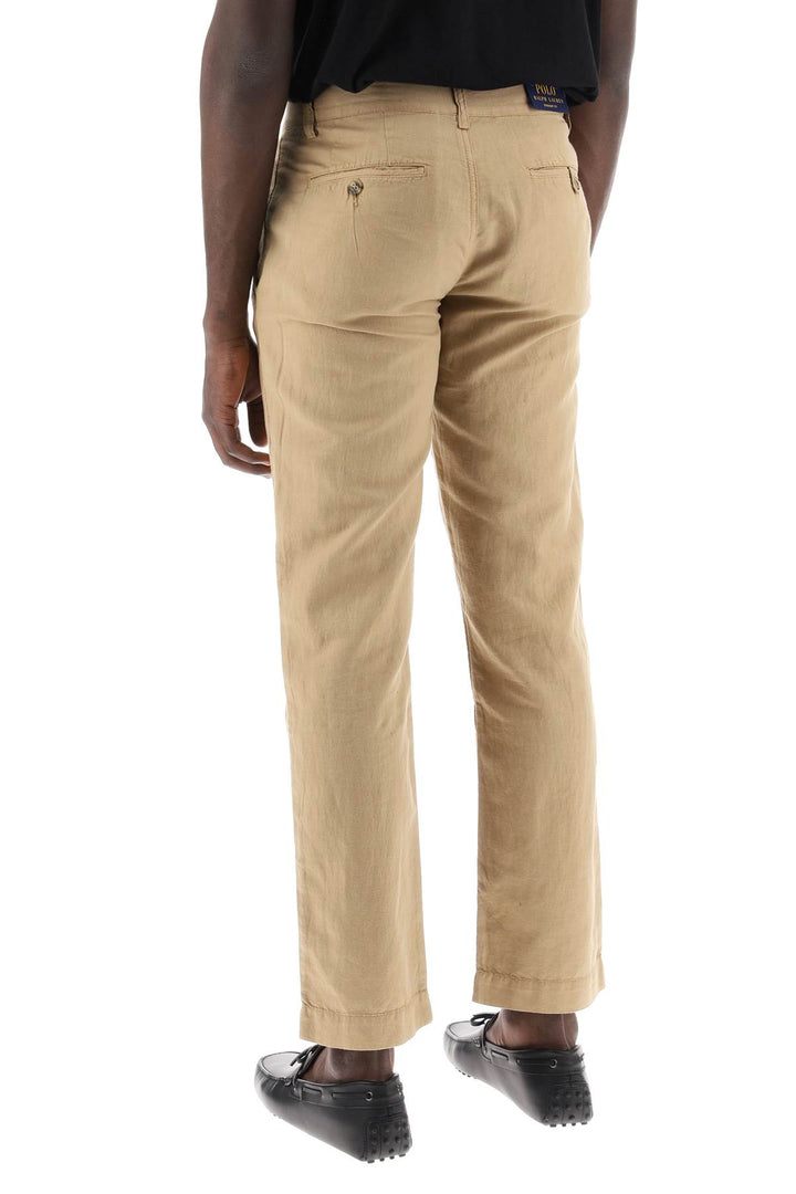 Polo Ralph Lauren Linen And Cotton Blend Pants For   Beige