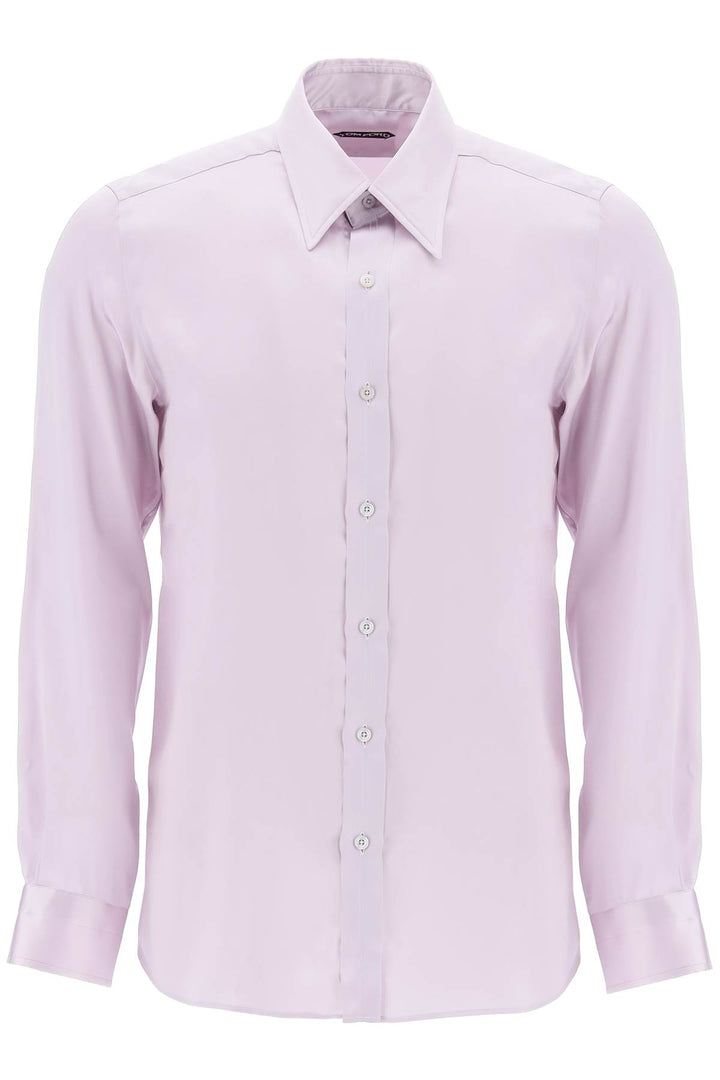 Tom Ford Silk Charmeuse Blouse Shirt   Rosa