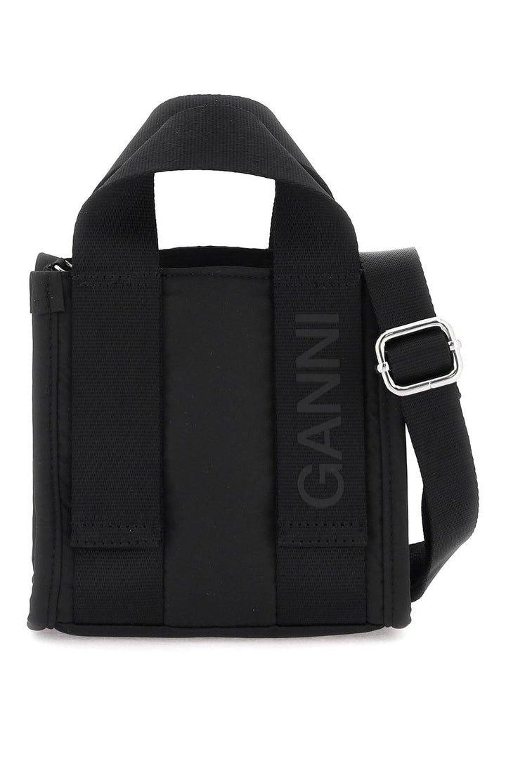 Ganni Tech Mini Tote Bag   Nero