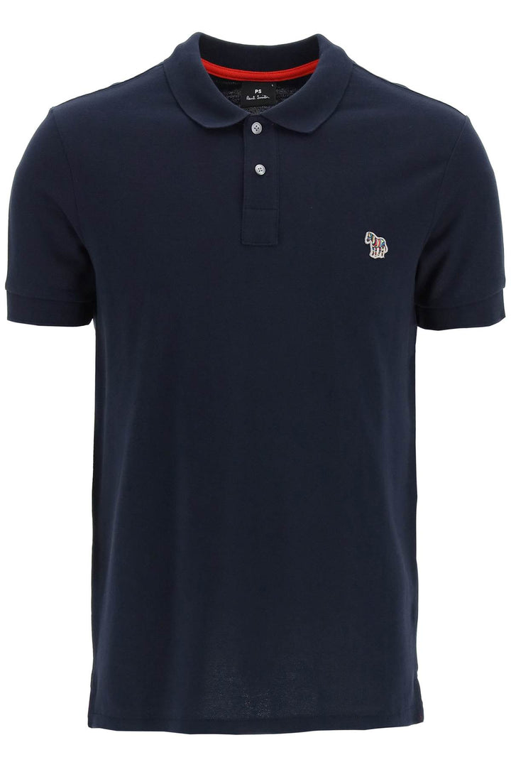 Ps Paul Smith Slim Fit Polo Shirt In Organic Cotton   Blu