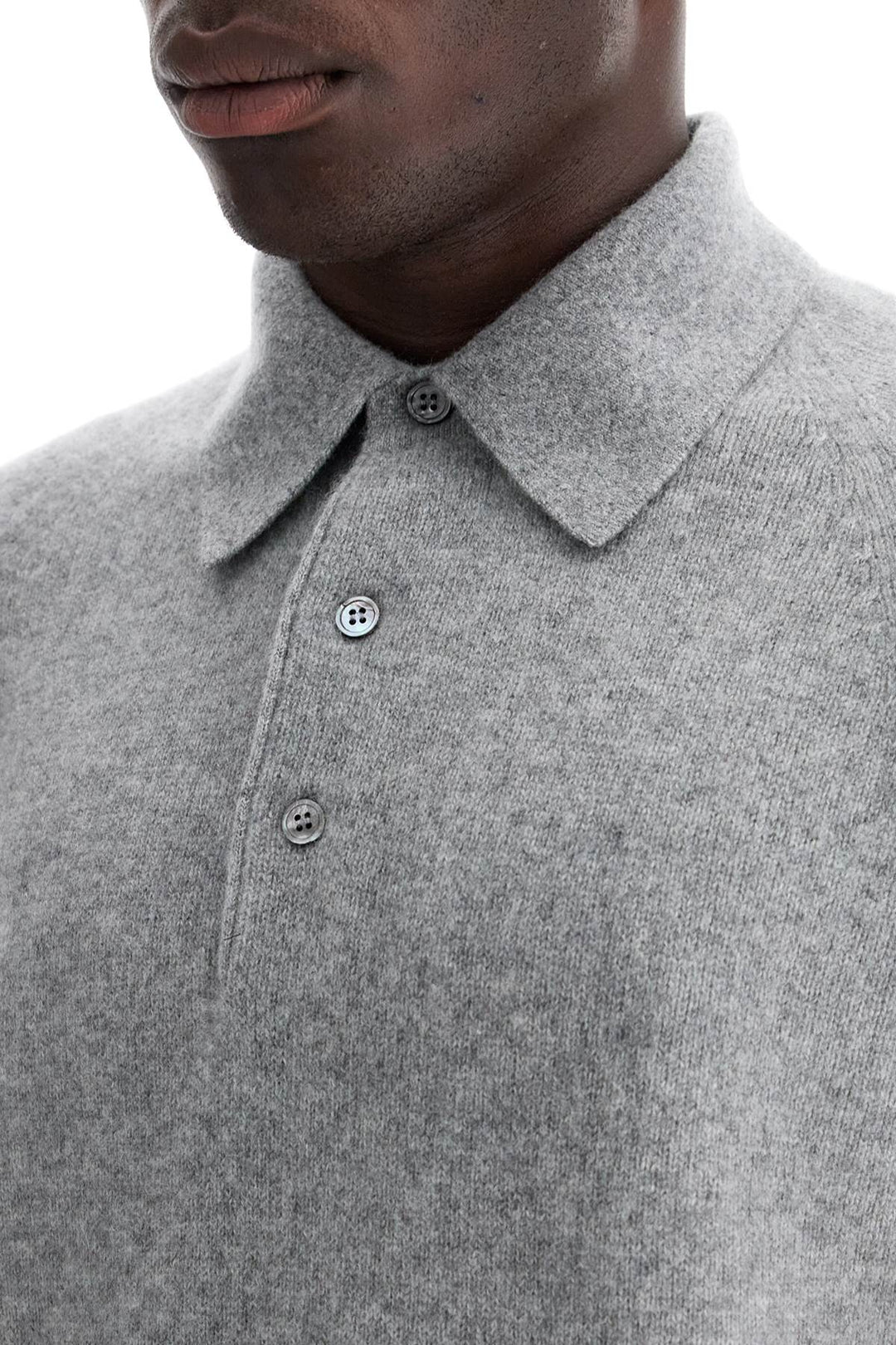 Tom Ford Cashmere Polo Style Pullover   Grey