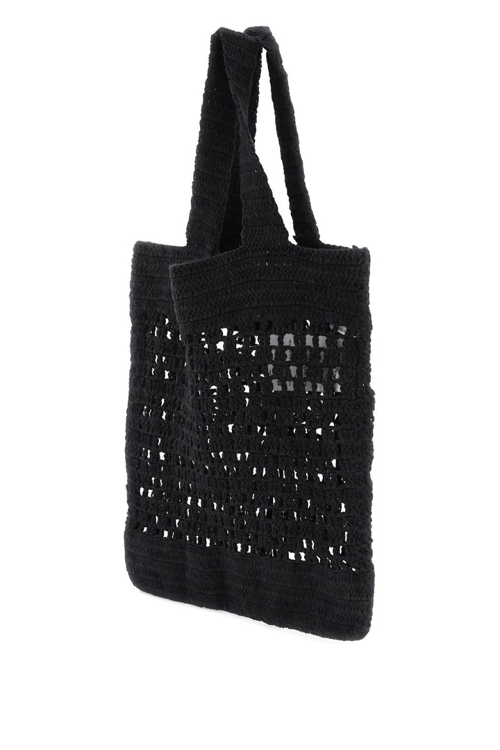 Skall Studio Evalu Crochet Handbag In 9   Nero
