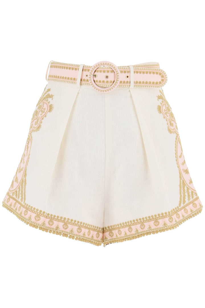 Zimmermann embroidered tuck shorts