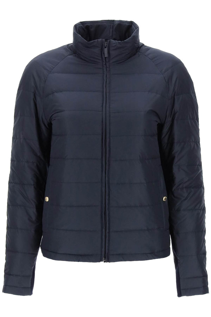 Thom Browne Quilted Puffer Jacket With 4 Bar Insert   Blu