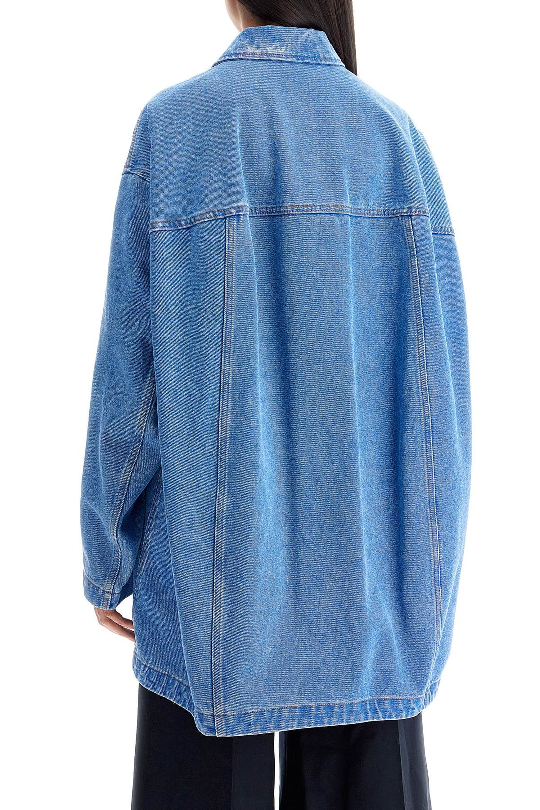 Marni Oversized Organic Denim Jacket   Blue
