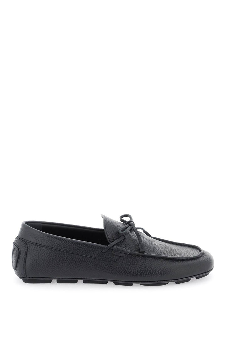 Valentino Garavani Leather Loafers With Bow   Black