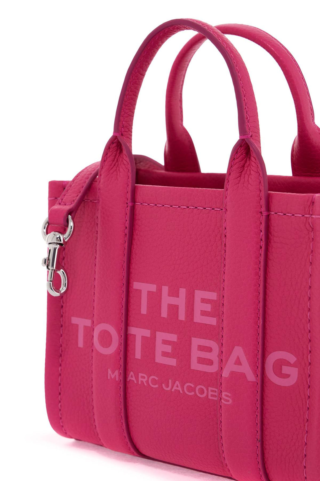 Marc Jacobs The Leather Mini Tote Bag   Fuchsia