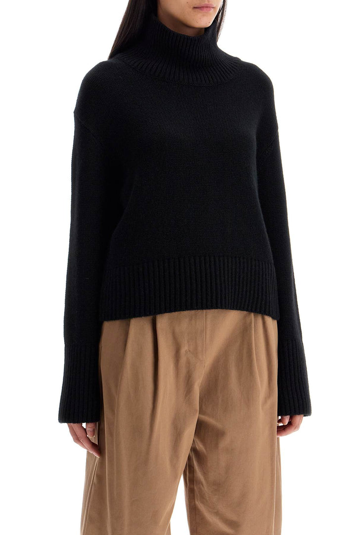 Lisa Yang High Necked Fleur Sweater   Black