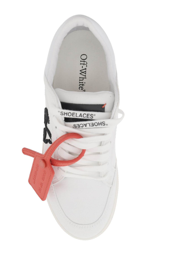 Off White Low Canvas Vulcanized Sneakers In