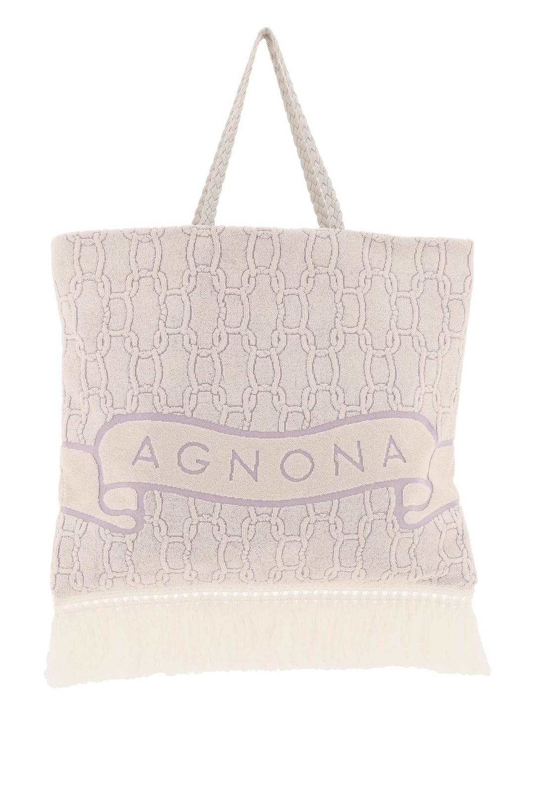 Agnona Cotton Tote Bag   Bianco