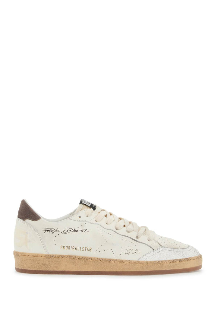 Golden Goose Leather Ball Star Sneakers In   White