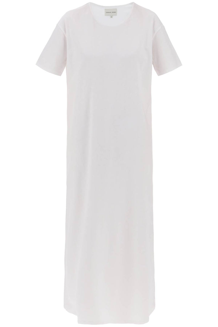 Loulou Studio Maxi Arue Organic Pima Cotton Dress   Bianco