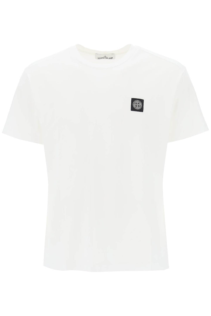 Stone Island Logo Patch T Shirt   White