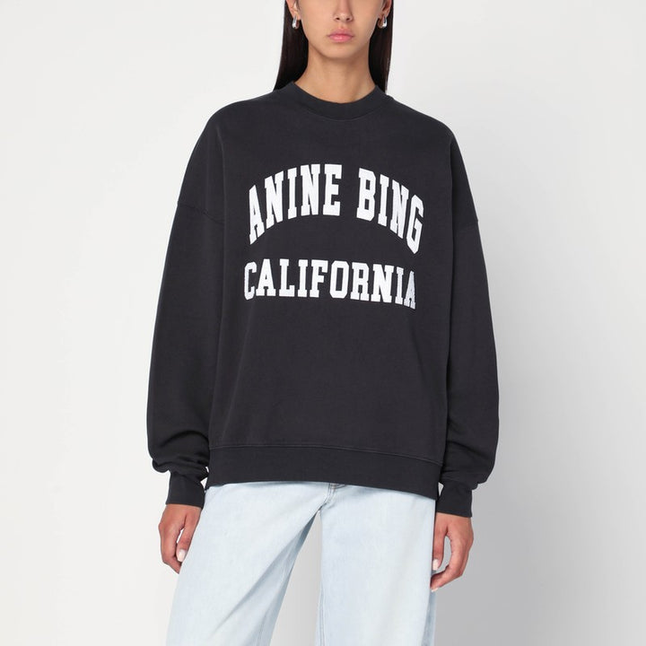 ANINE BING Miles washed cotton sweatshirt