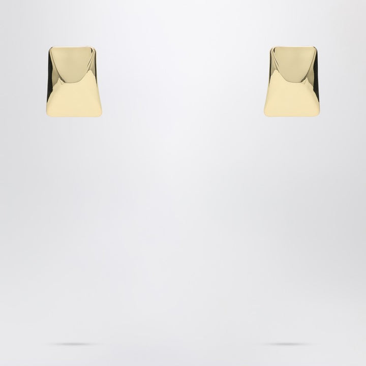 ANINE BING Rectangular curved gold earrings