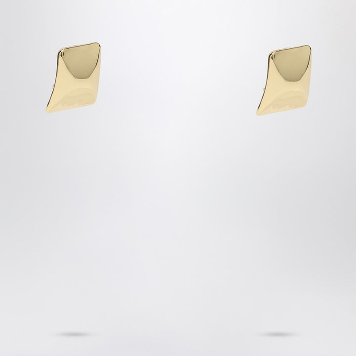 ANINE BING Rectangular curved gold earrings