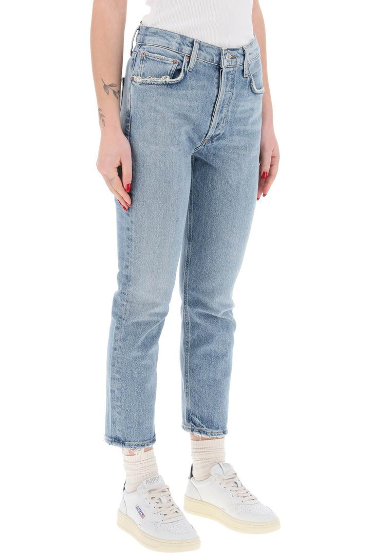 Agolde high-waisted straight cropped jeans