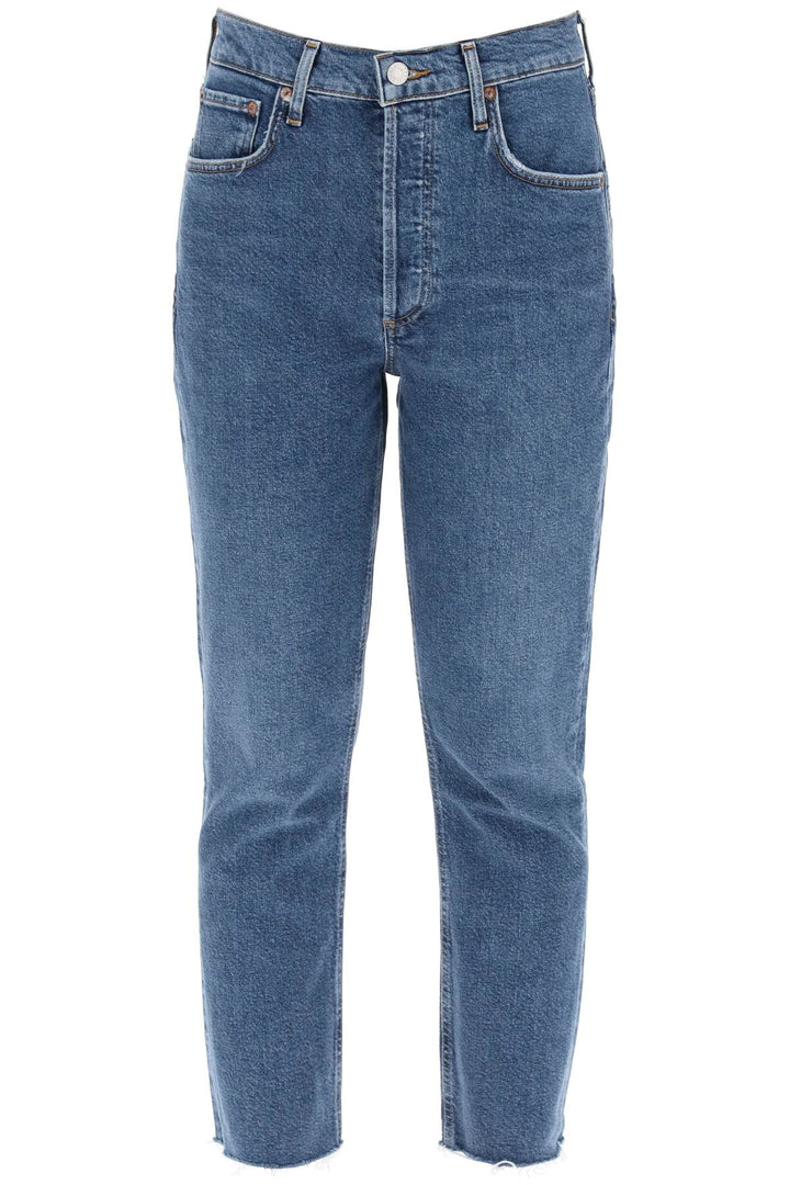 Agolde high-waisted straight cropped jeans